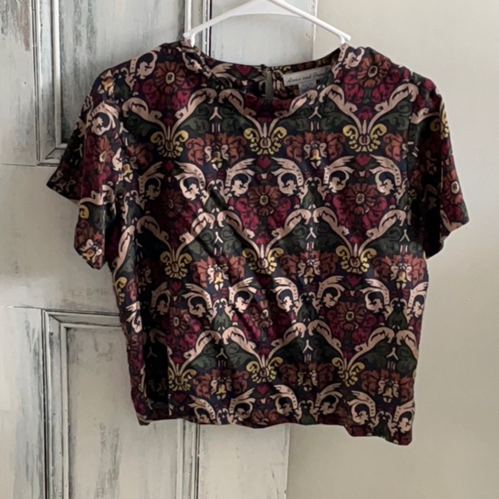 Vintage silk Multi colored blouse